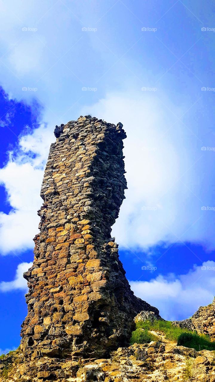 the ruins of the Siria Fortress, Romania