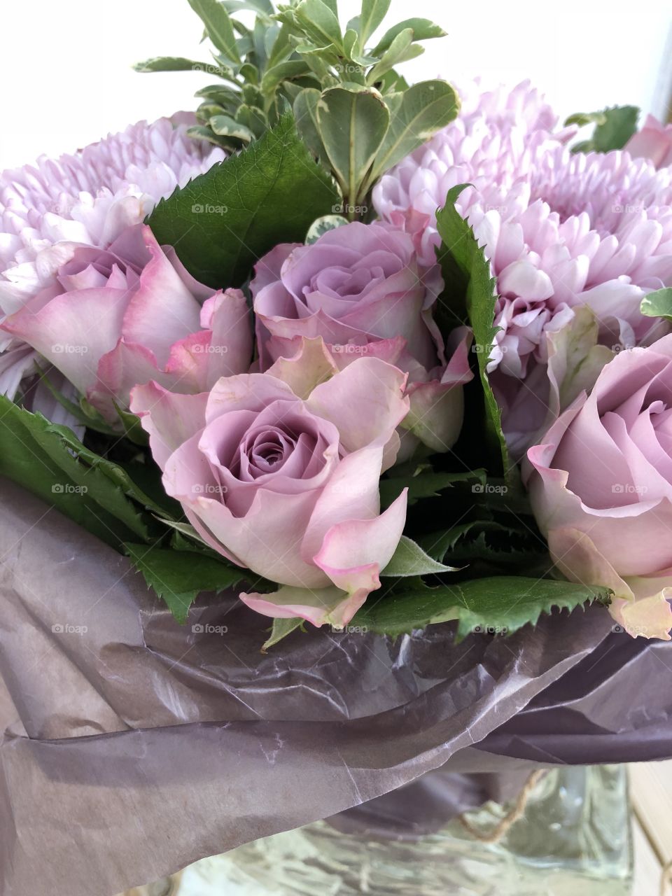 Pink and purple lilac bouquet 