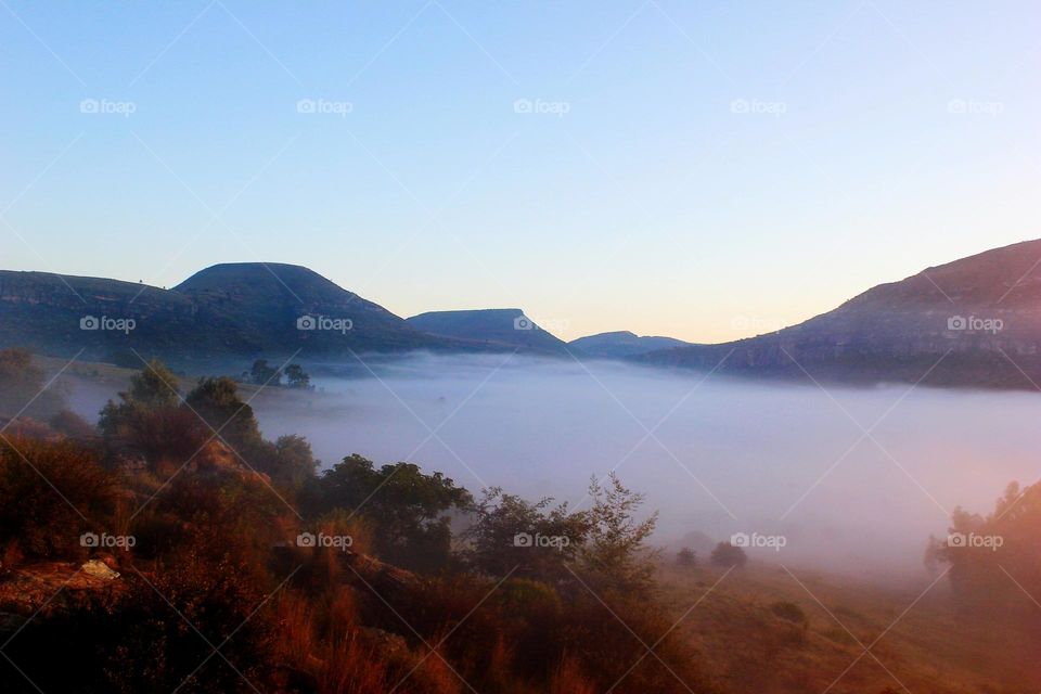 misty autumn morning