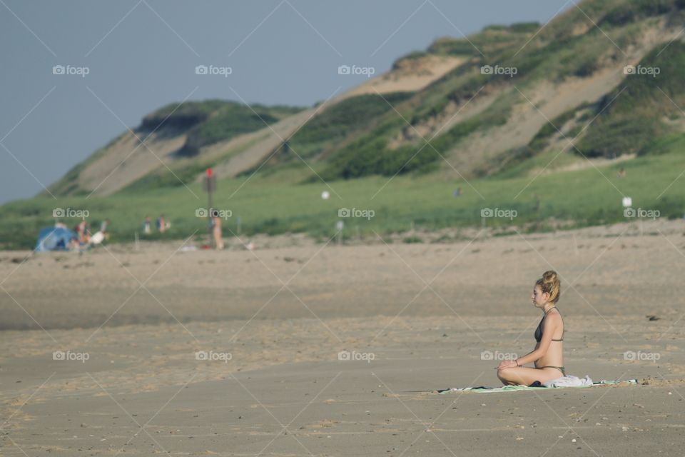 Meditation on the beach