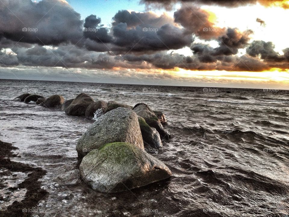 Rocks on a row