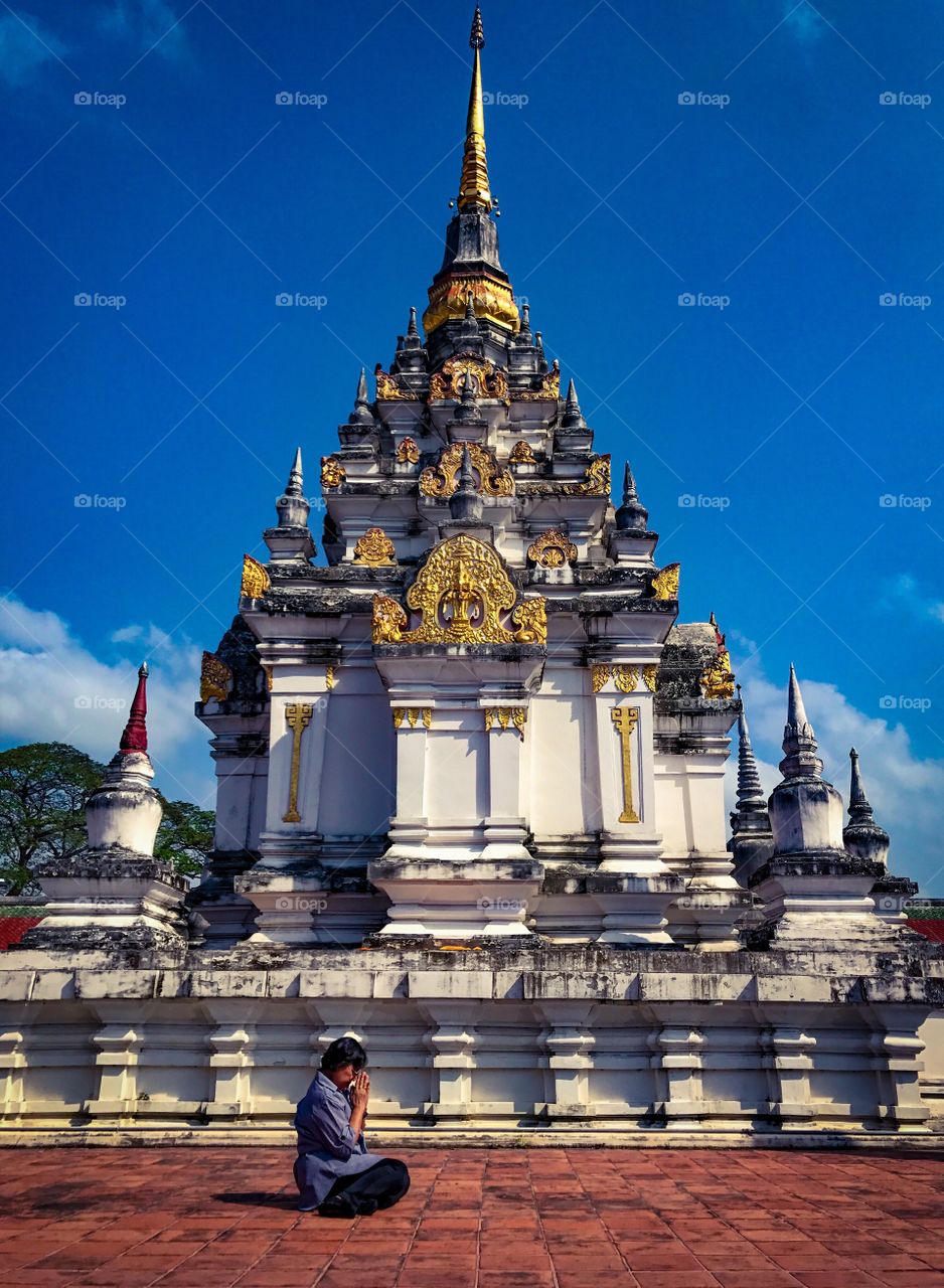 Phra Borommathat Chaiya Temple, Surat Thani, south of Thailand.