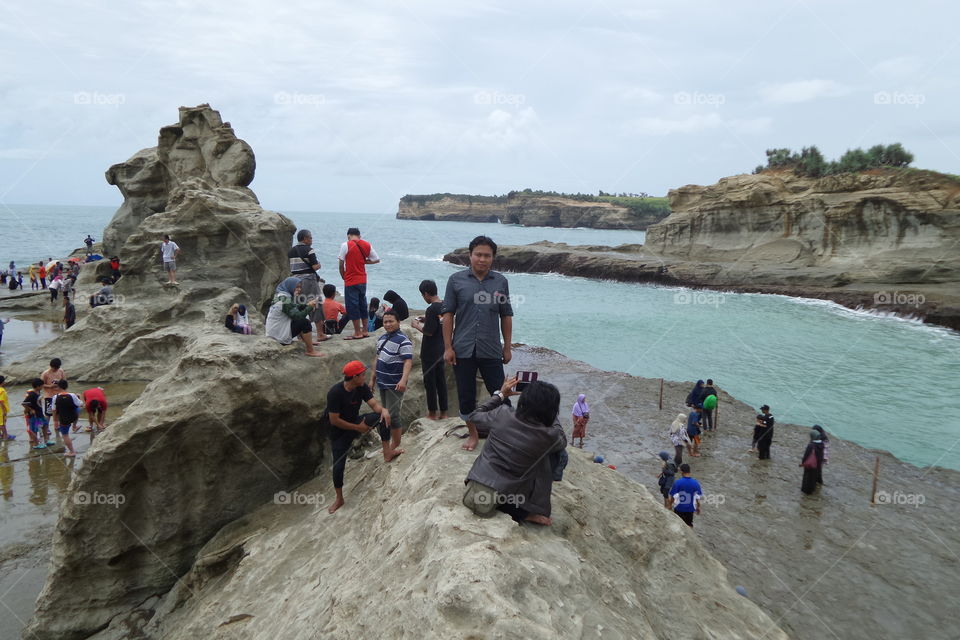 klayar beach in pacitan indonesia