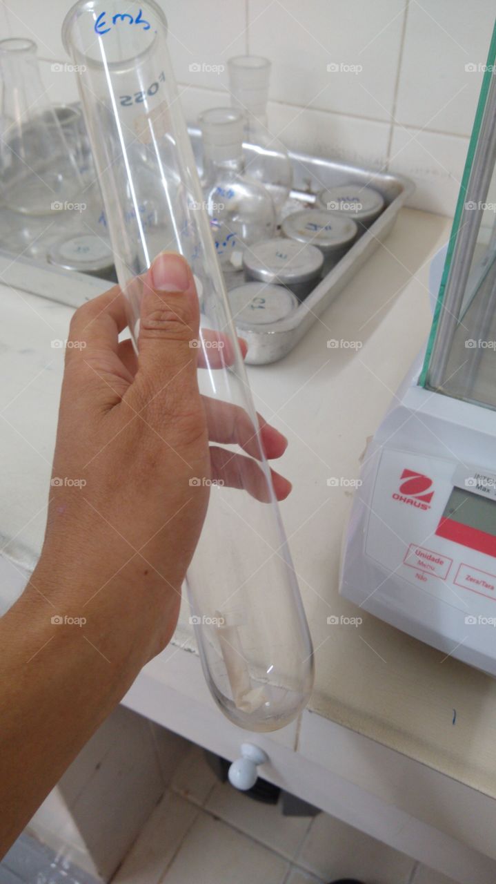 Rotina de trabalho em área química