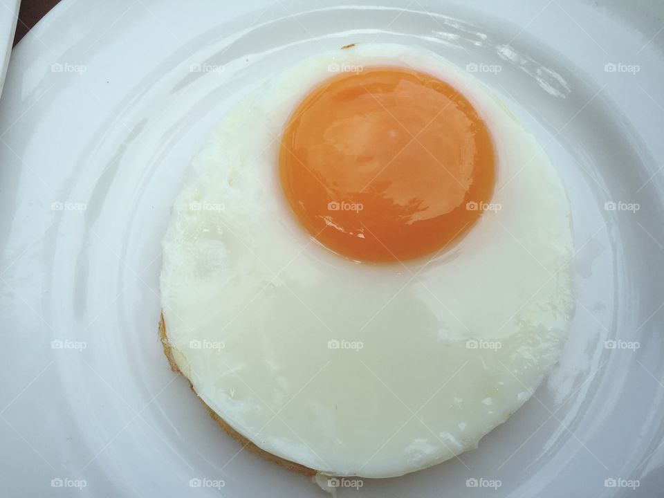 Egg for breakfast. Having egg for breakfast