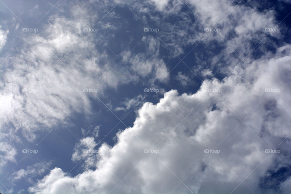 Blue sky with white clouds