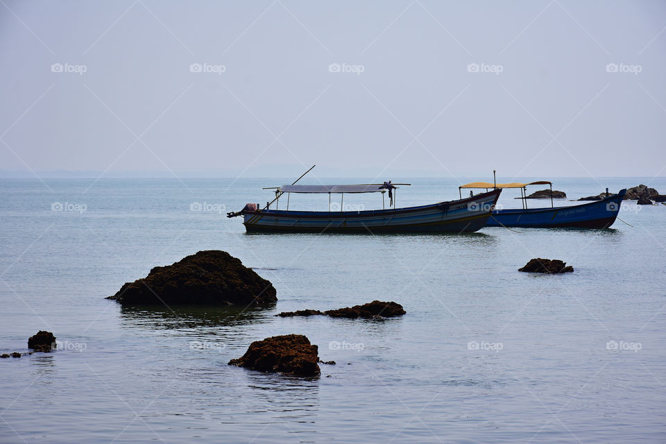 fishing boat in a beach