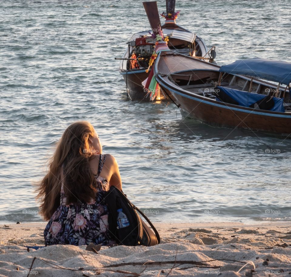 Tourist’s waiting to see sunrise on the beautiful beach ...Koh Lipe Thailand