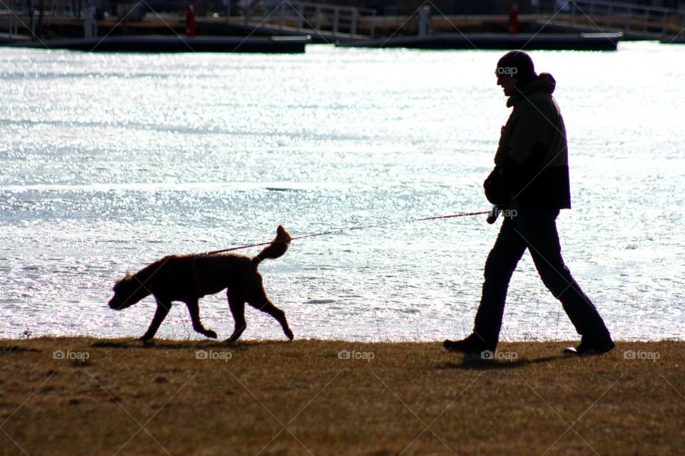 Man with his dog