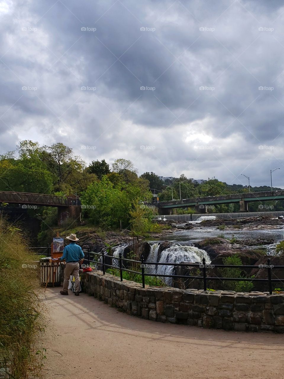 Painting a beautiful landscape