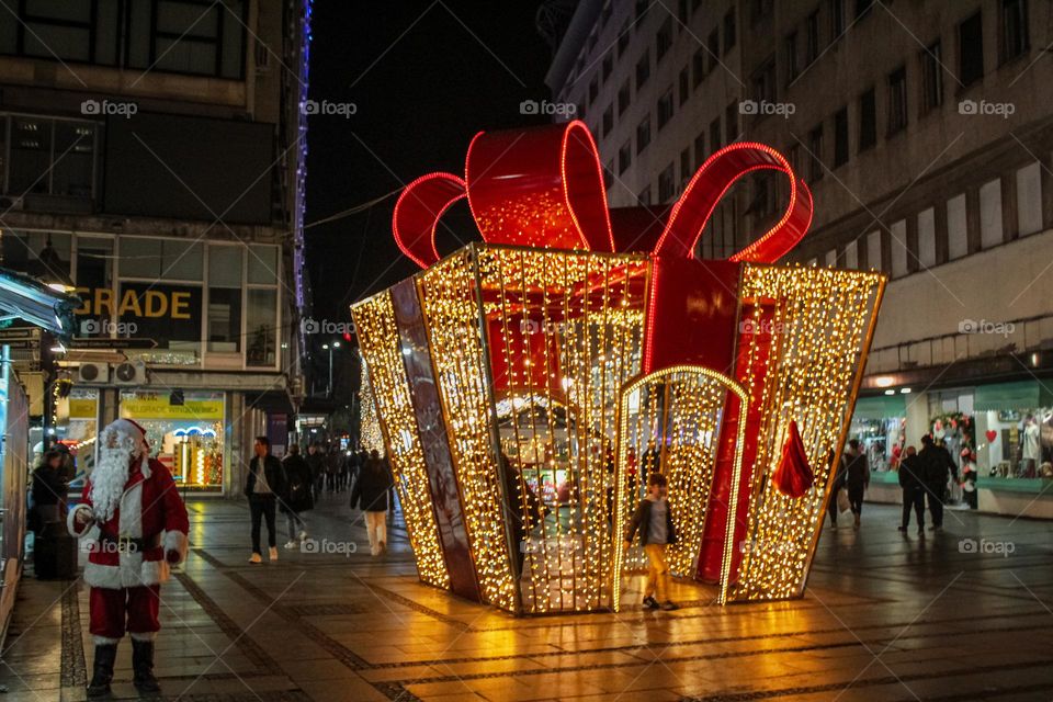 Christmas gift as a light arch