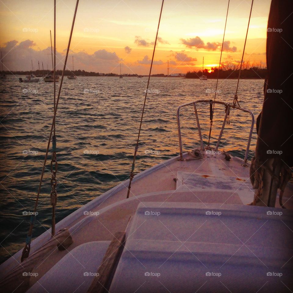 Sunset sailing 