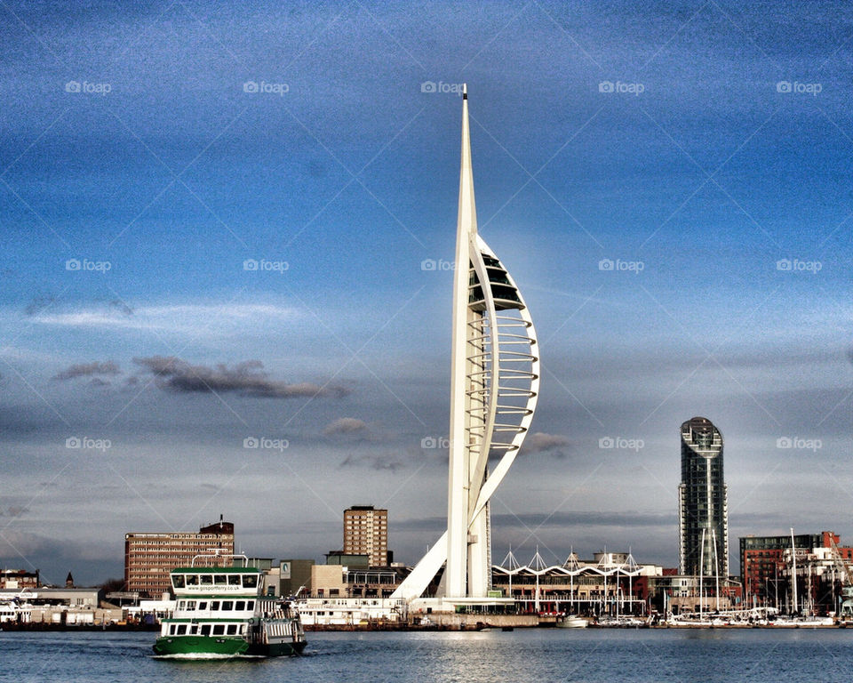 Spinnaker tower. Portsmouth harbour