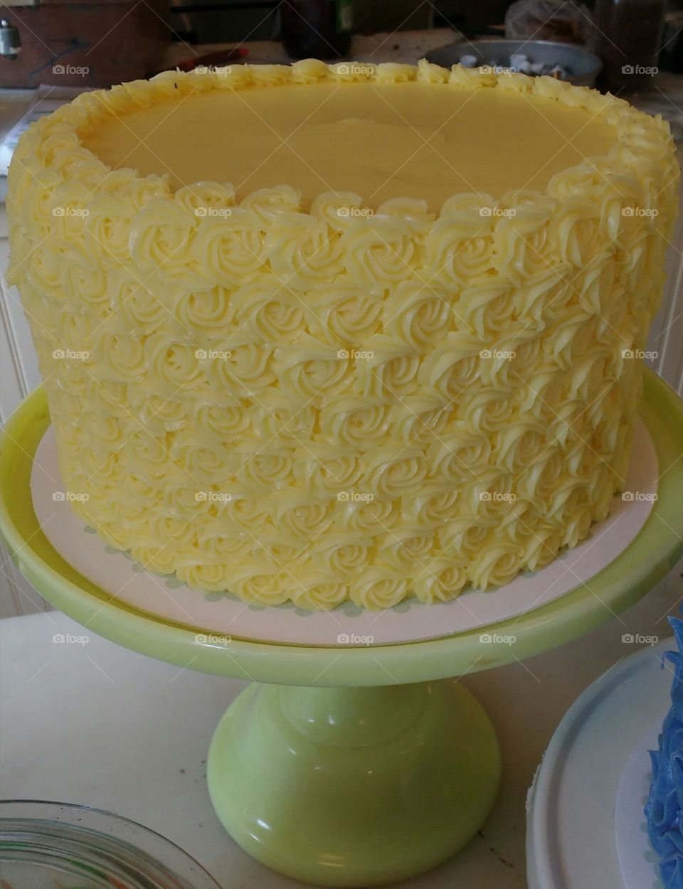 Yellow Decorated Cake