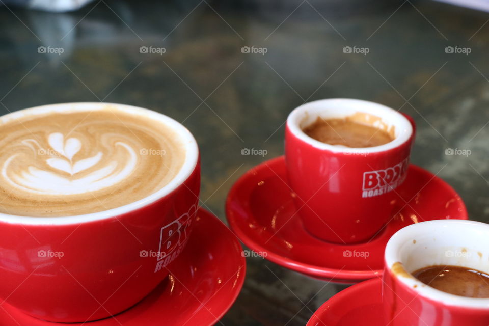 Coffee on tabletop 