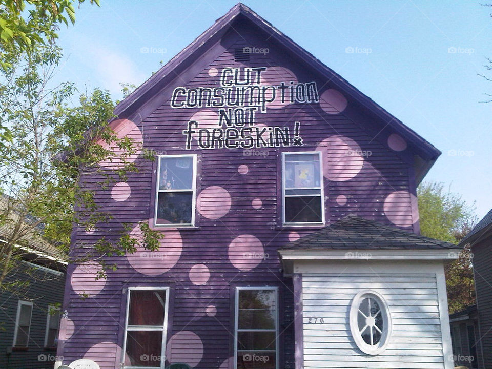 purple house dots message by mrs.p