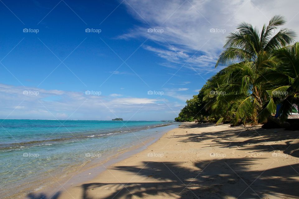 Life is a beach. Remote beach on a pacific island