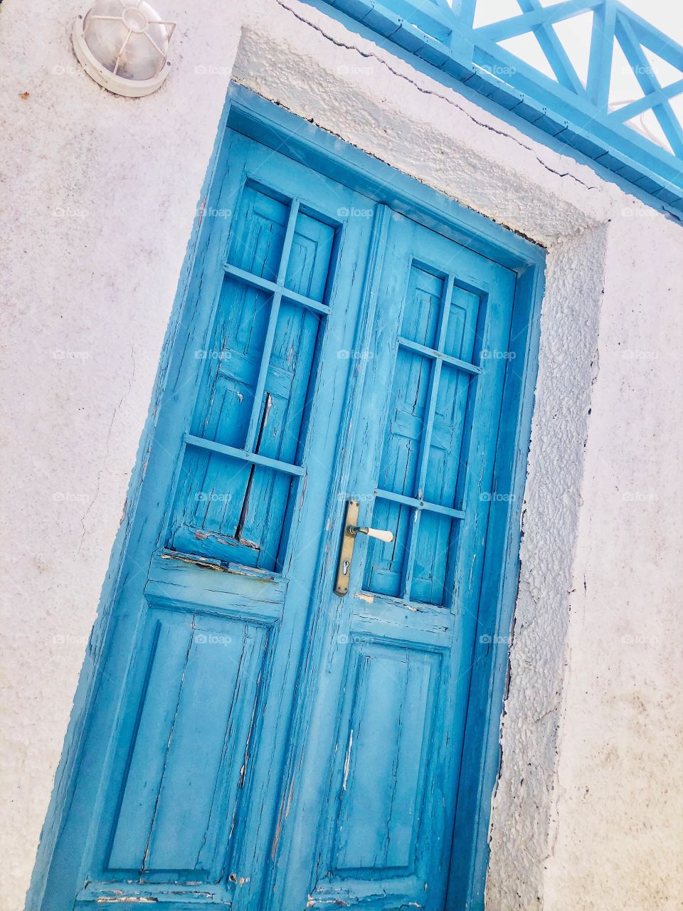 Bright blue doors