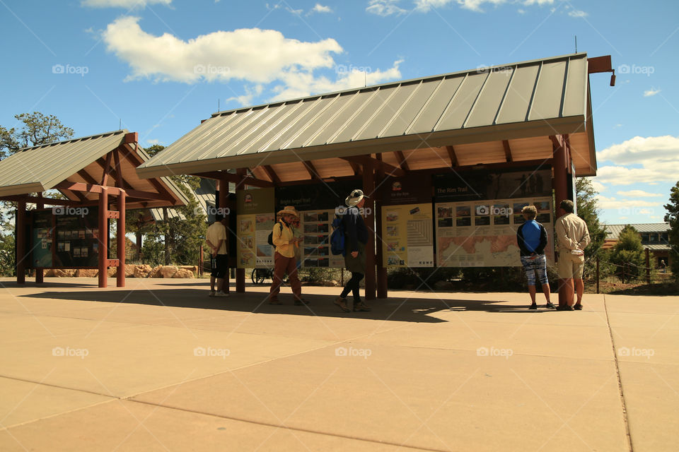 Information board. The Grand Canyon United States of America. Arizona