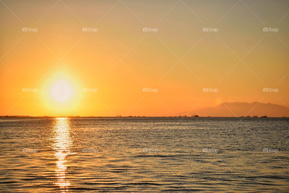 sunset in manila beach