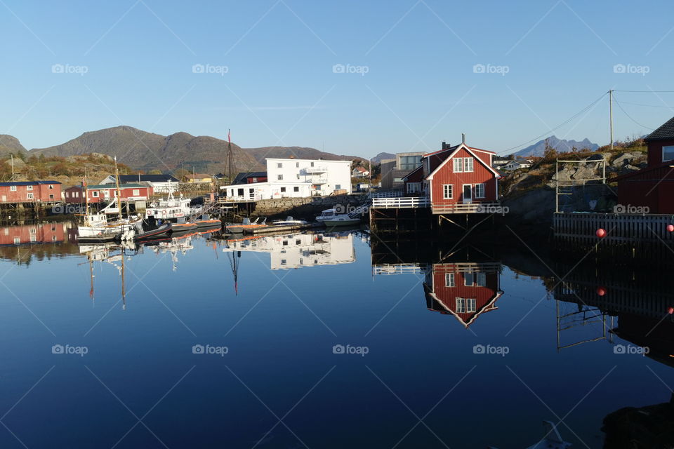 Fisking Fishing Village in Ballstad, Norway 