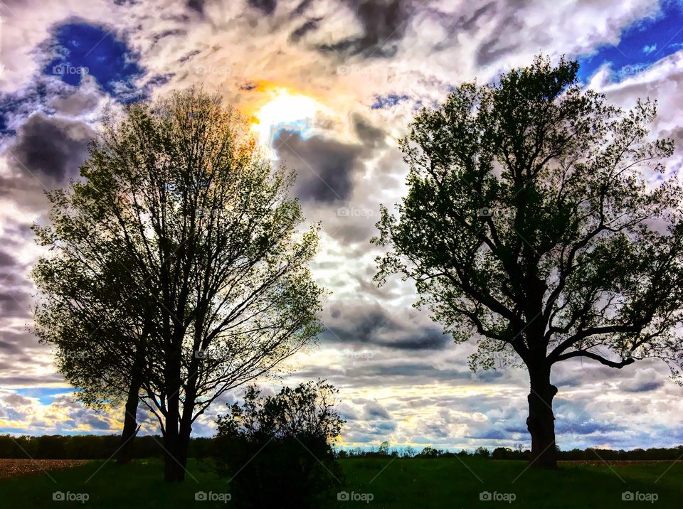 Cool sky over Indiana. 