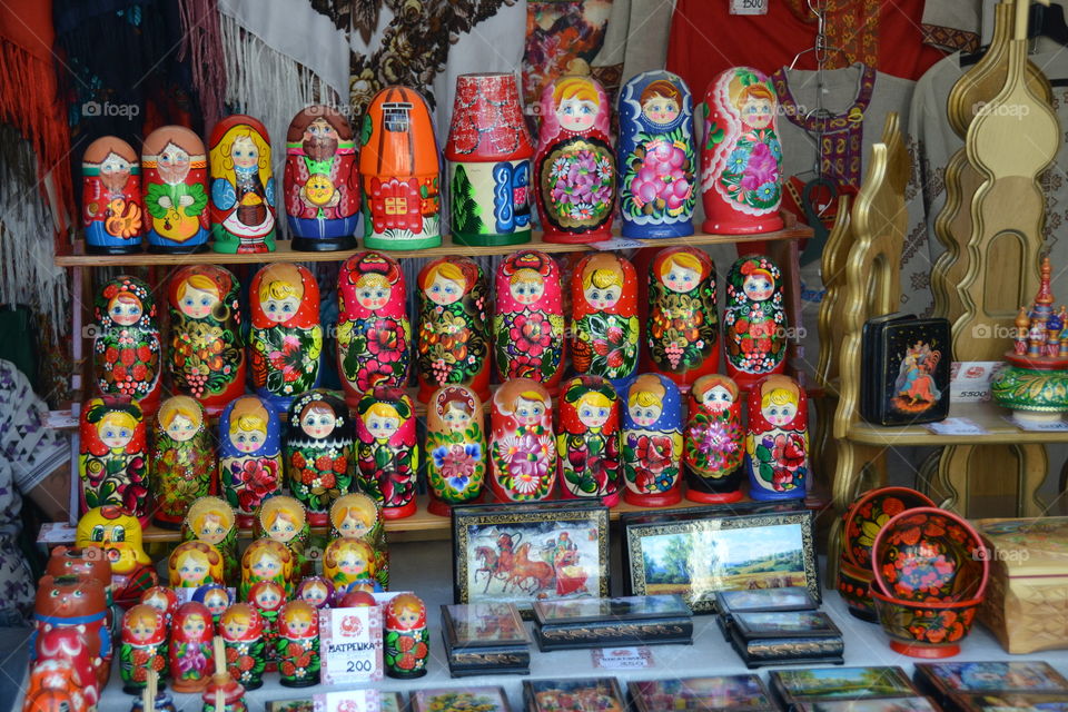 Russian doll for sale in market