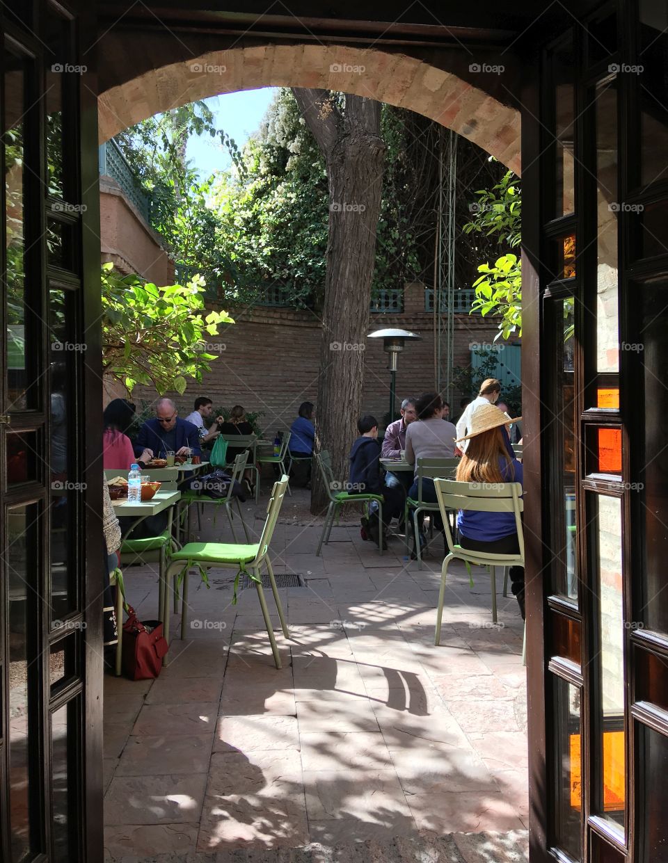 People, Street, Restaurant, Table, Group