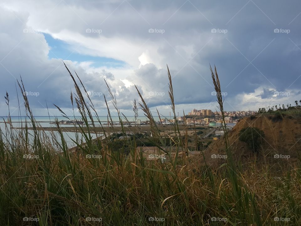 panorama agrigento sicilia italy