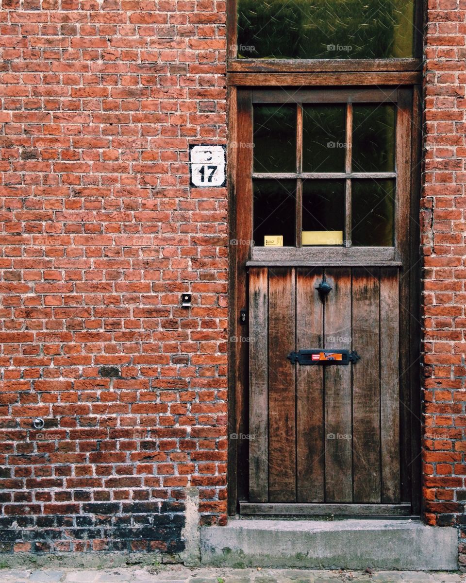 Door, Brick, House, Wall, Doorway