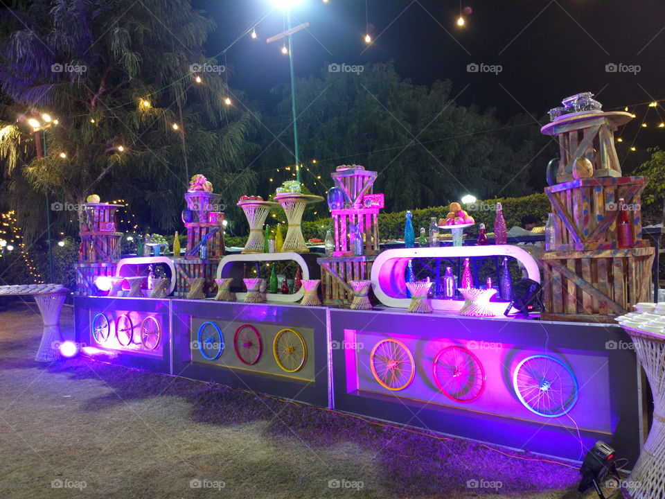 Decoration in a wedding site