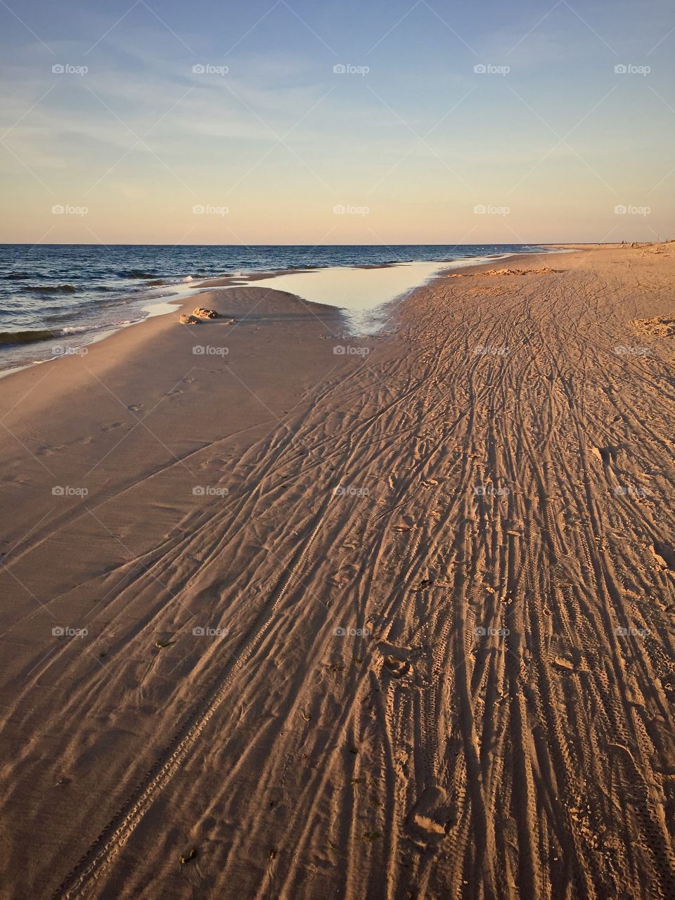 Traces on the beach