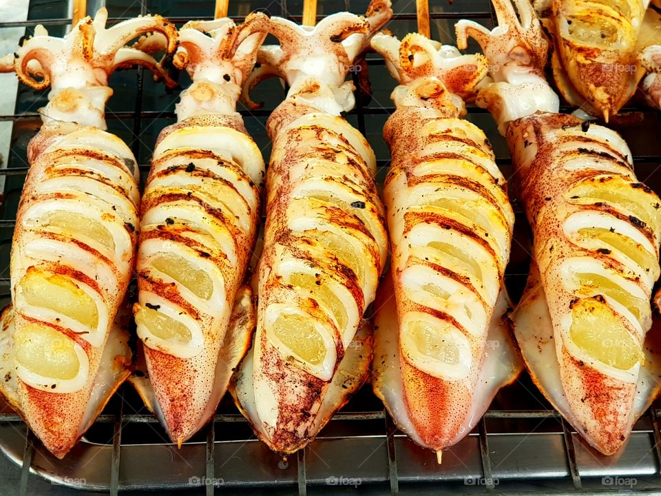 Grilled squids