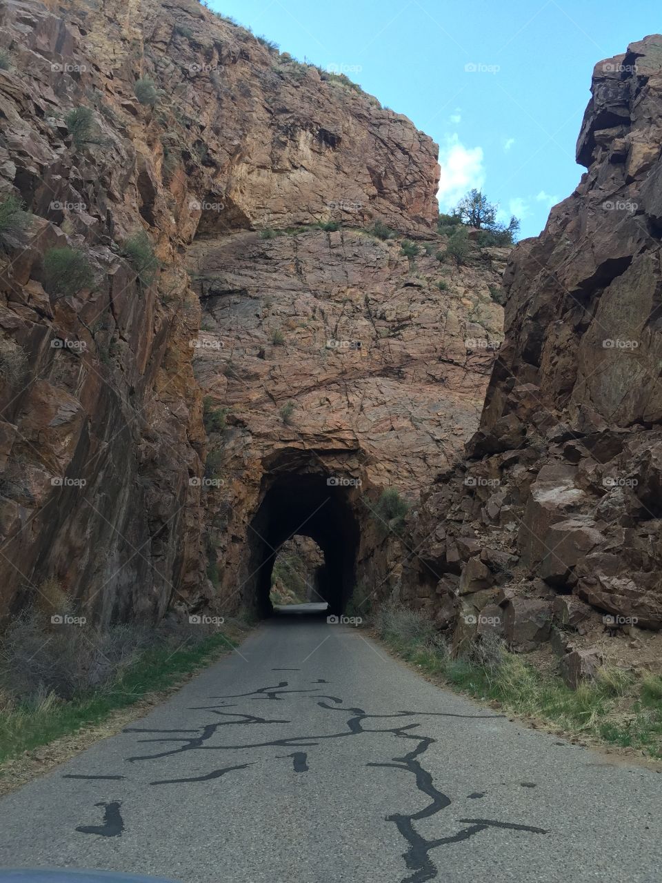 Mountain carved tunnels 