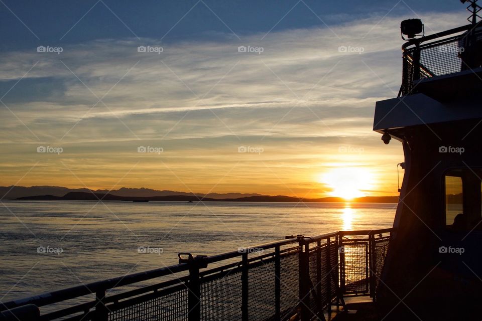 Sunset from the Washington State ferry