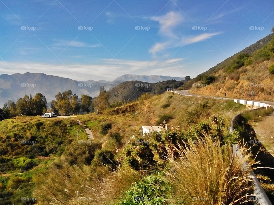 Road through Sierra Mijas