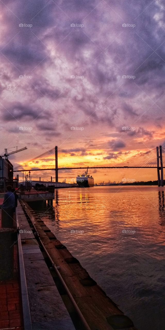 Sunset River Street ... Savannah Georgia