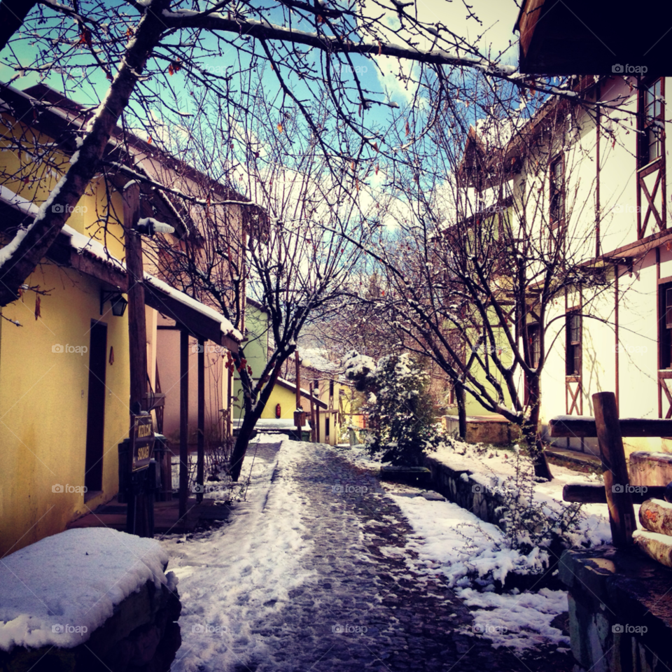 bolu turkey snow winter street by zonesys