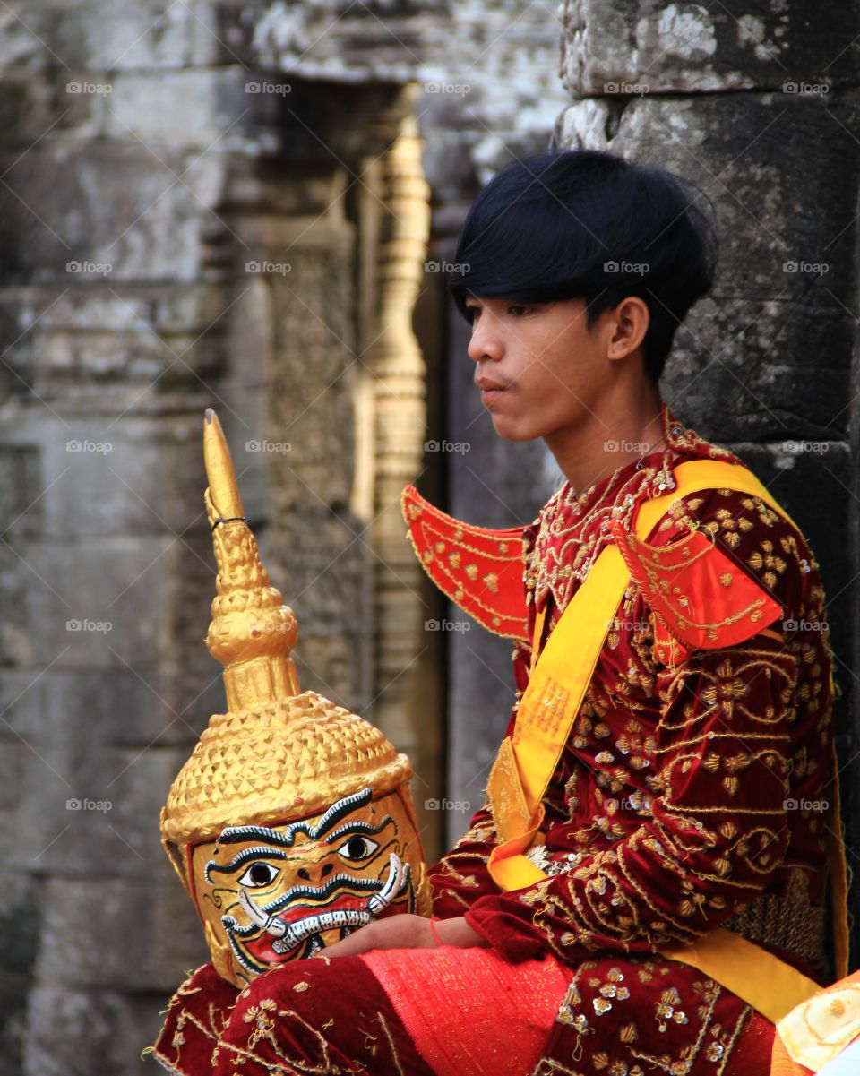 Traditional costume, Angkor Wat temple