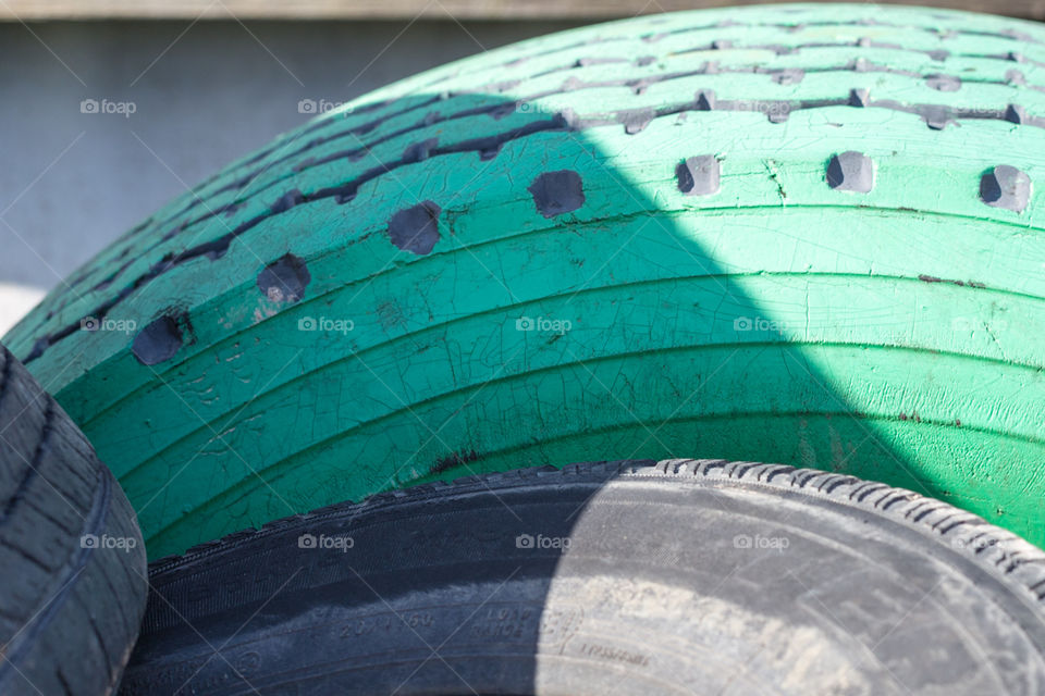 View of a truck tire