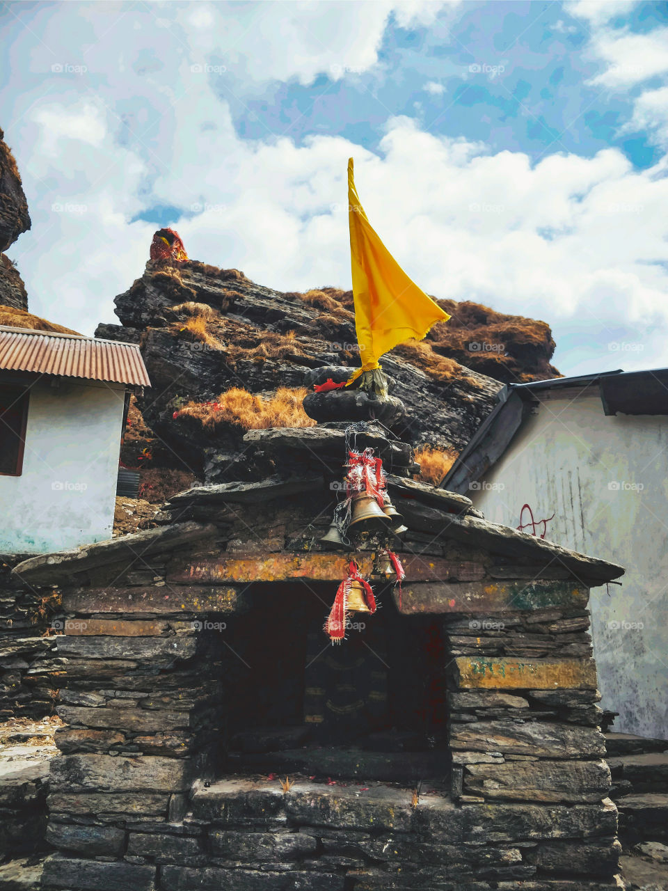 Hindu Shiva temple in the Himalayas