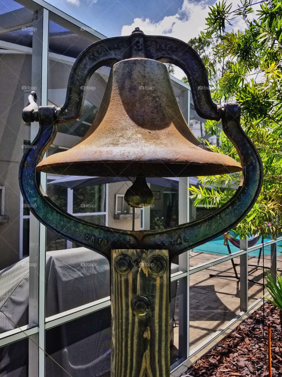 Old historical bell made in 1886