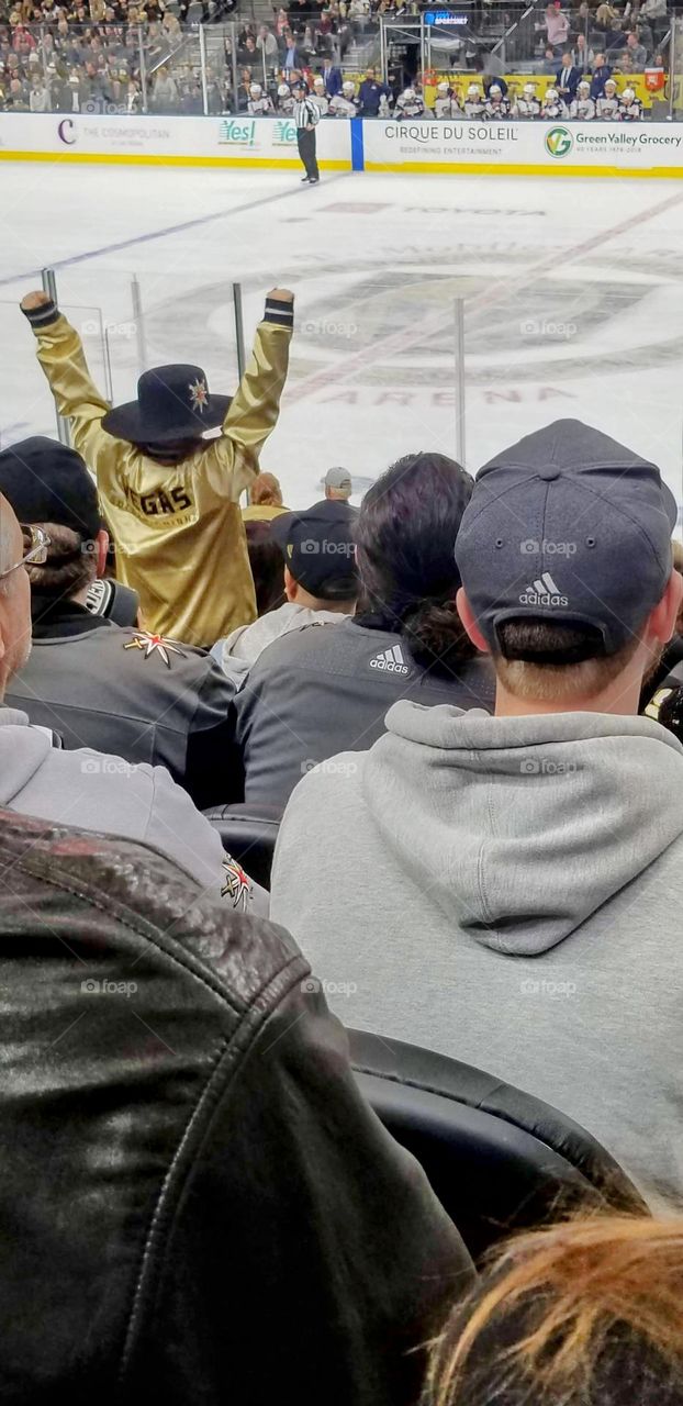 Crowd of Happy Las Vegas Champion Golden Knights Hockey Team!