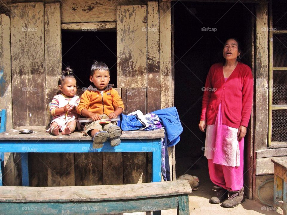 A family in Nepal
