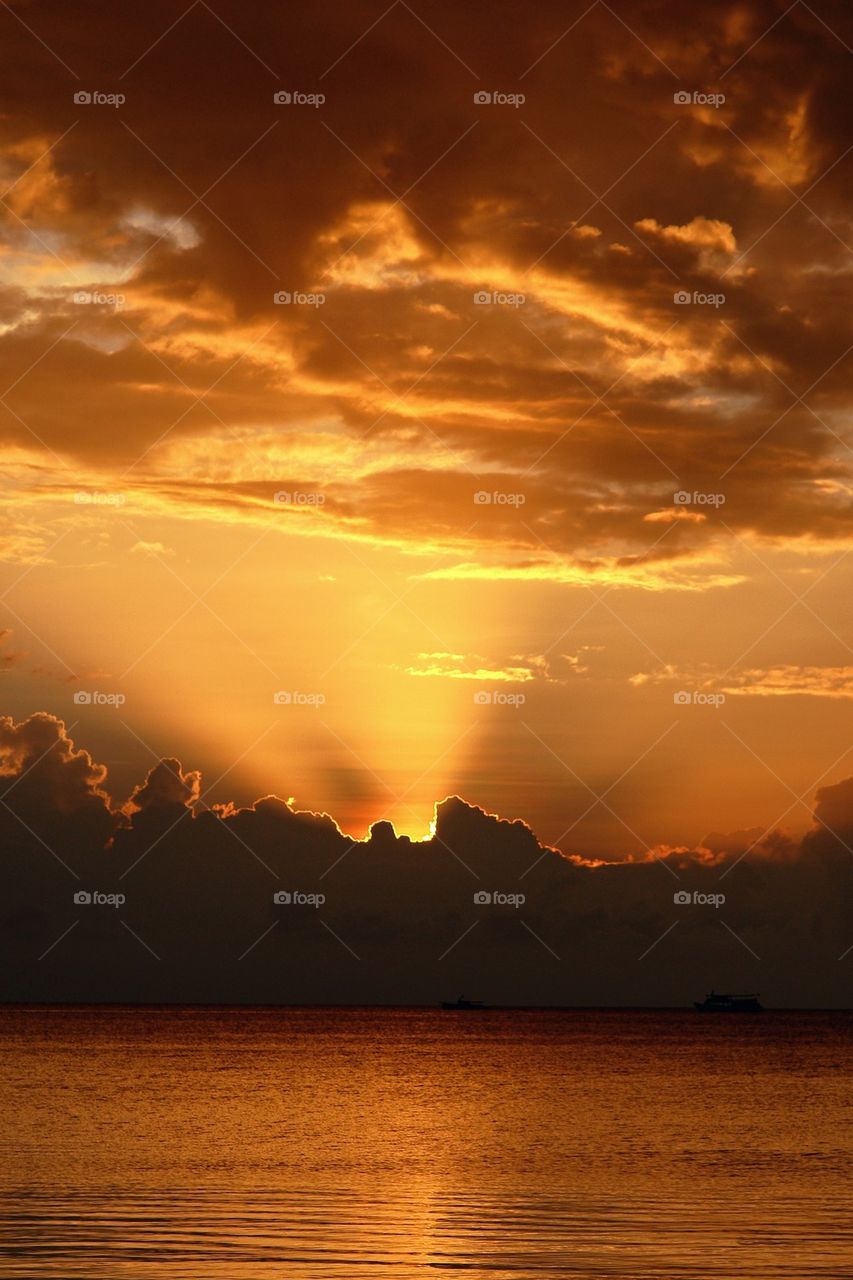 Dramatic sky over the sea