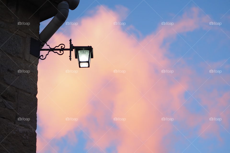 The light and the sunset cloud