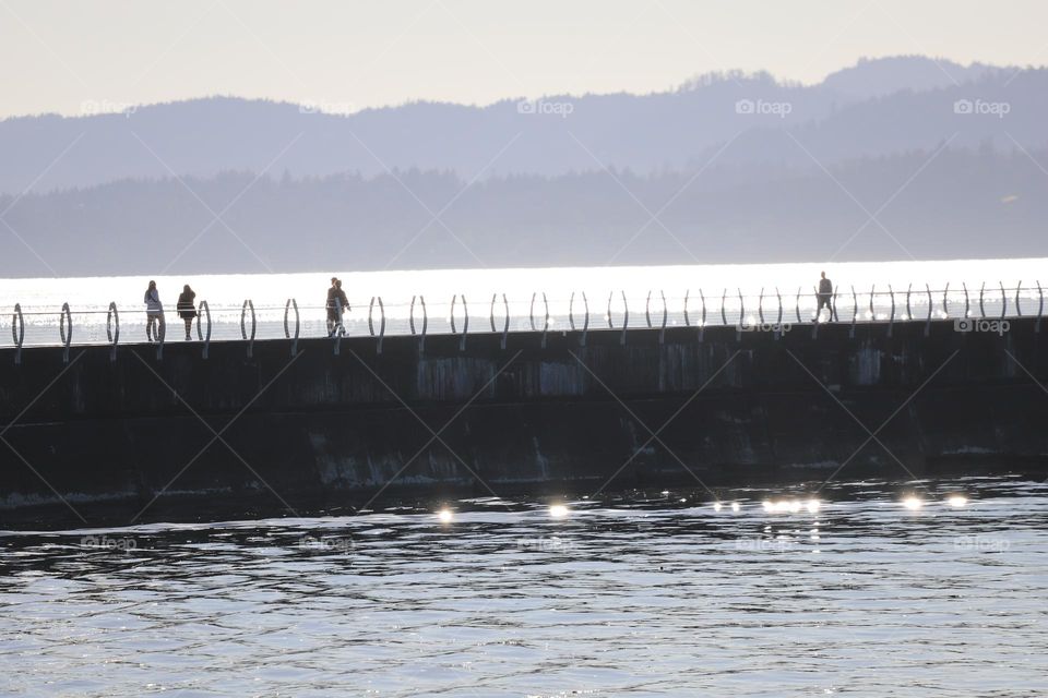 walk on breakwater 