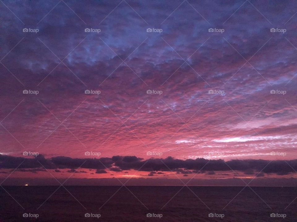 Sunrise cotton candy sky