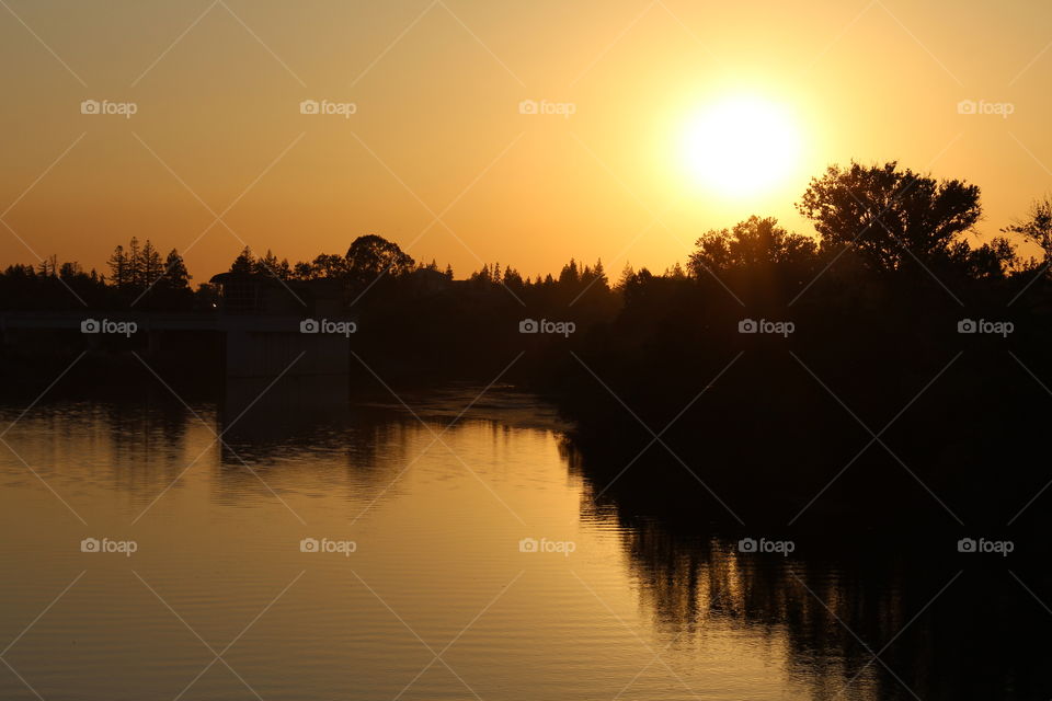 Sunset, Dawn, Water, Lake, Reflection