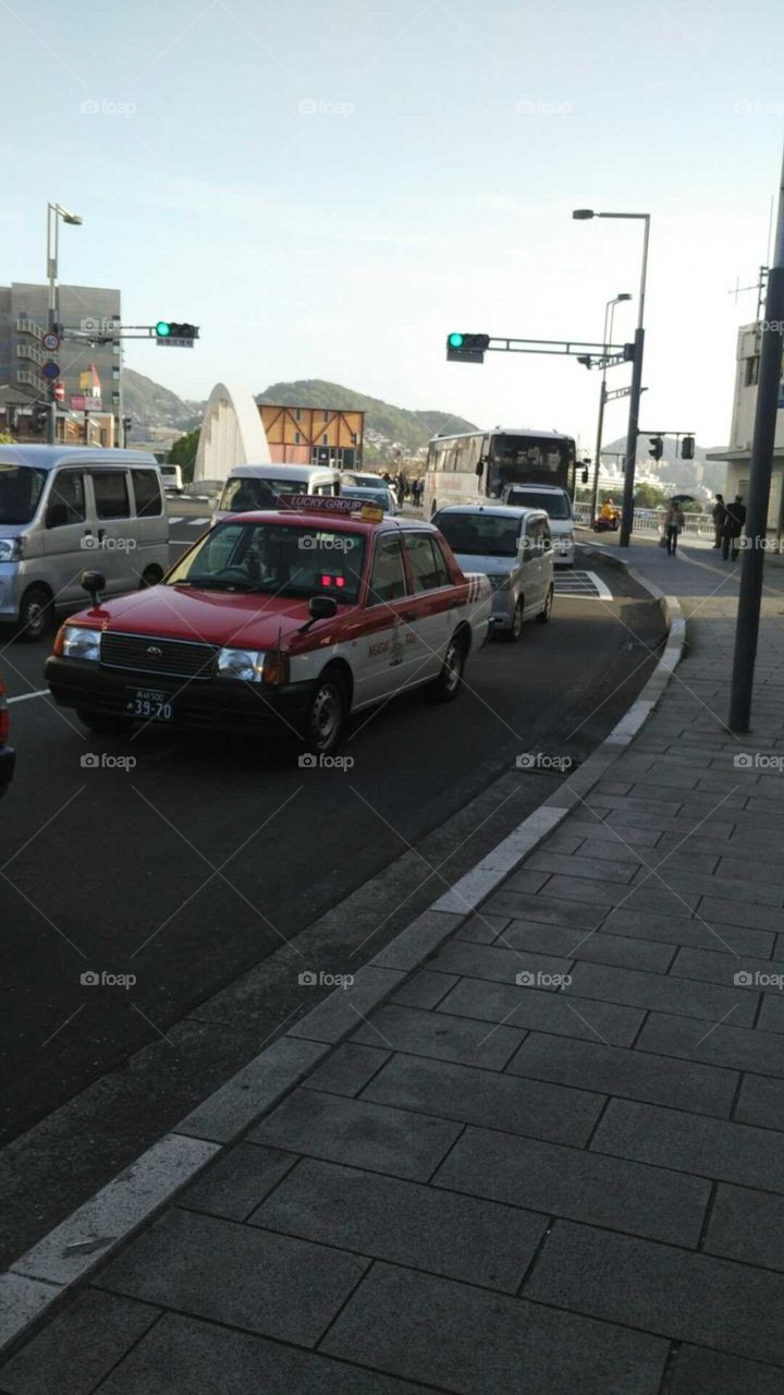 taxi at Nagasaki Japan